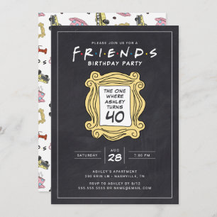 FRIENDS™   Chalkboard 40th Birthday Invitation