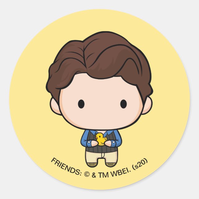 FRIENDS™ | Chandler Chibi Classic Round Sticker (Front)