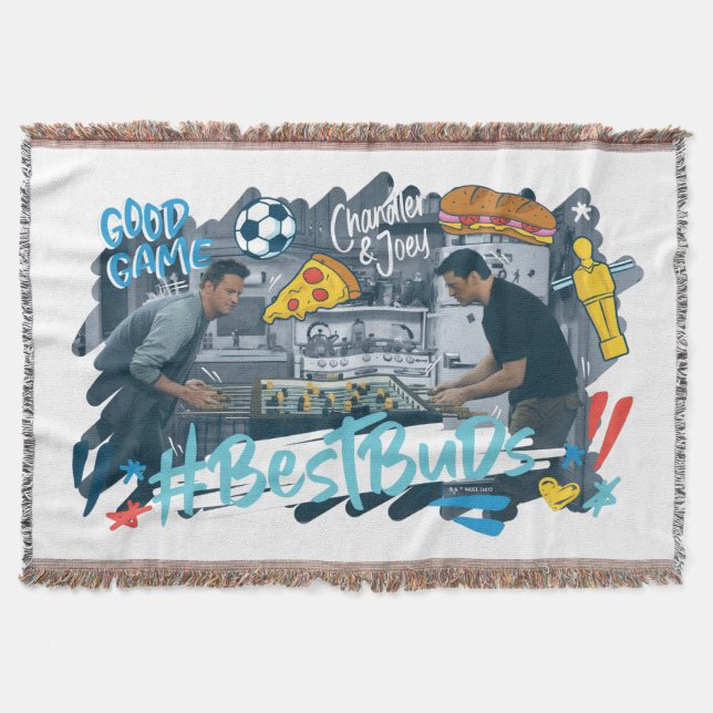 FRIENDS™ | Chandler & Joey - Best Buds Throw Blanket (Front)