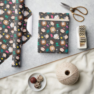 FRIENDS™   Character Chibi Pattern  Wrapping Paper