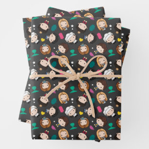 FRIENDS™   Character Chibi Pattern  Wrapping Paper Sheet