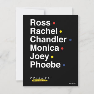 FRIENDS™ Character Names Card