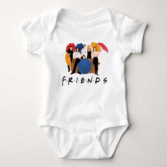 FRIENDS™ Character Silhouette T-Shirt Baby Bodysuit (Front)