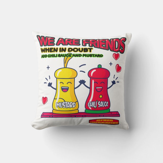 Friends chilli sauce and mustard sauce 071502 cushion (Front)
