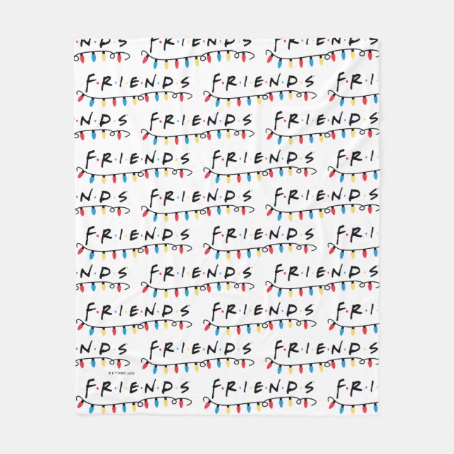 FRIENDS™ | Christmas Lights Logo Fleece Blanket (Front)