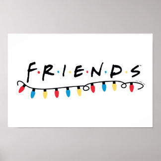 FRIENDS™ | Christmas Lights Logo Poster