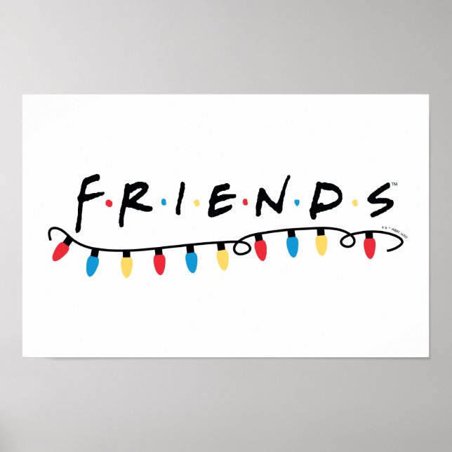 FRIENDS™ | Christmas Lights Logo Poster (Front)