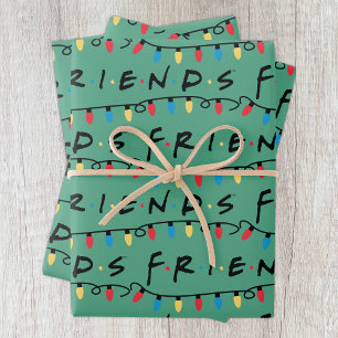 FRIENDS™   Christmas Lights Logo Wrapping Paper Sheet