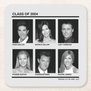 FRIENDS™   Class of 2004 Square Paper Coaster