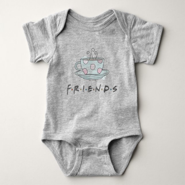 FRIENDS™ | Coffee Mug Watercolor Baby Bodysuit (Front)