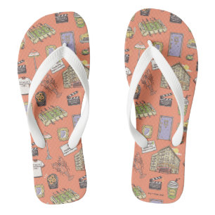 FRIENDS™ Colorful Icons Pattern Jandals