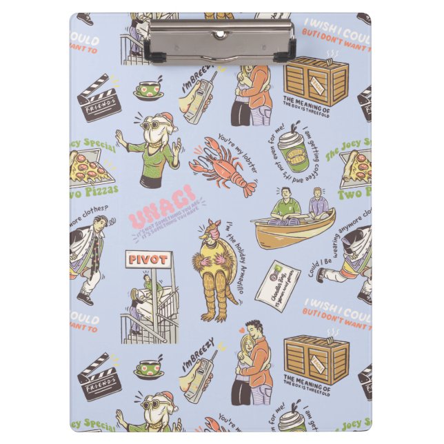 FRIENDS™ Colourful Cartoon Pattern Clipboard (Front)
