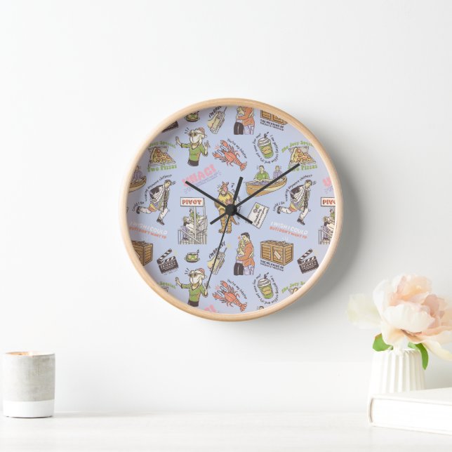 FRIENDS™ Colourful Cartoon Pattern Clock (Home)