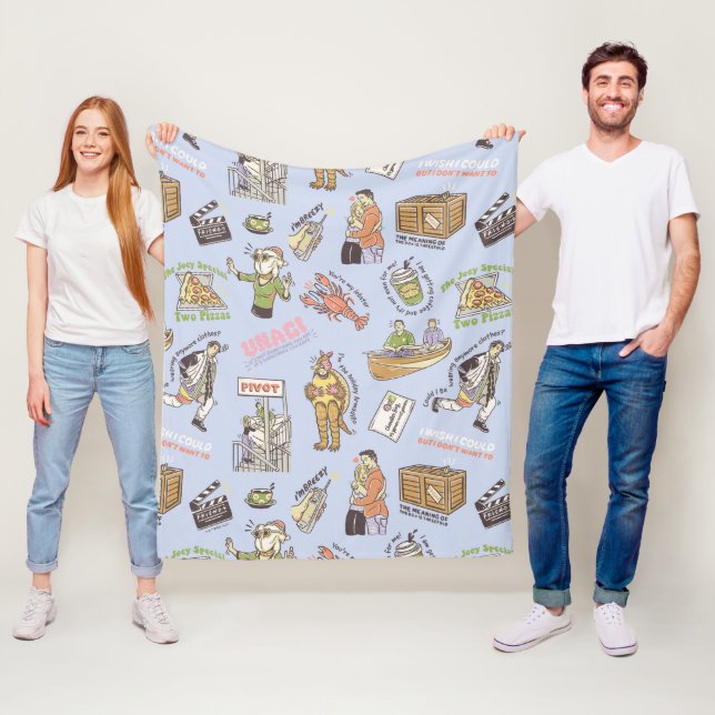 FRIENDS™ Colourful Cartoon Pattern Fleece Blanket (In Situ)
