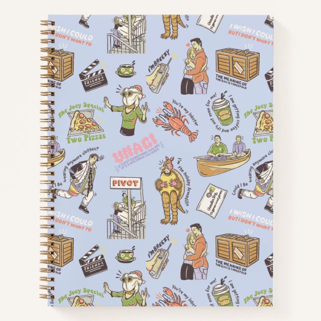 FRIENDS™ Colourful Cartoon Pattern Notebook (Front)