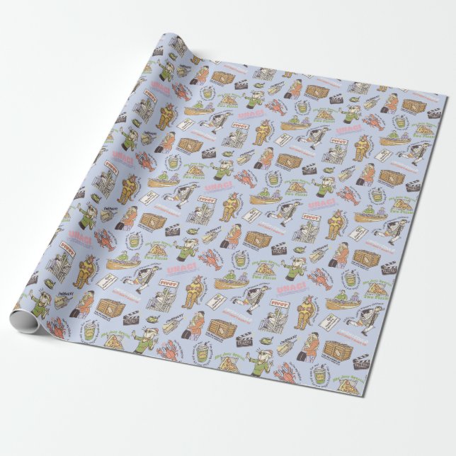FRIENDS™ Colourful Cartoon Pattern Wrapping Paper (Unrolled)