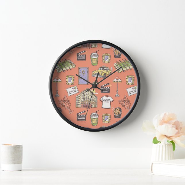 FRIENDS™ Colourful Icons Pattern Clock (Home)
