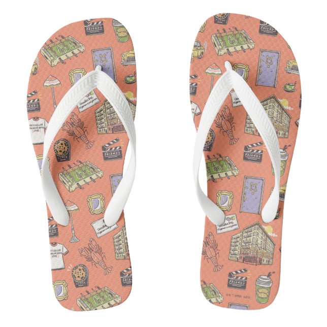 FRIENDS™ Colourful Icons Pattern Jandals (Footbed)