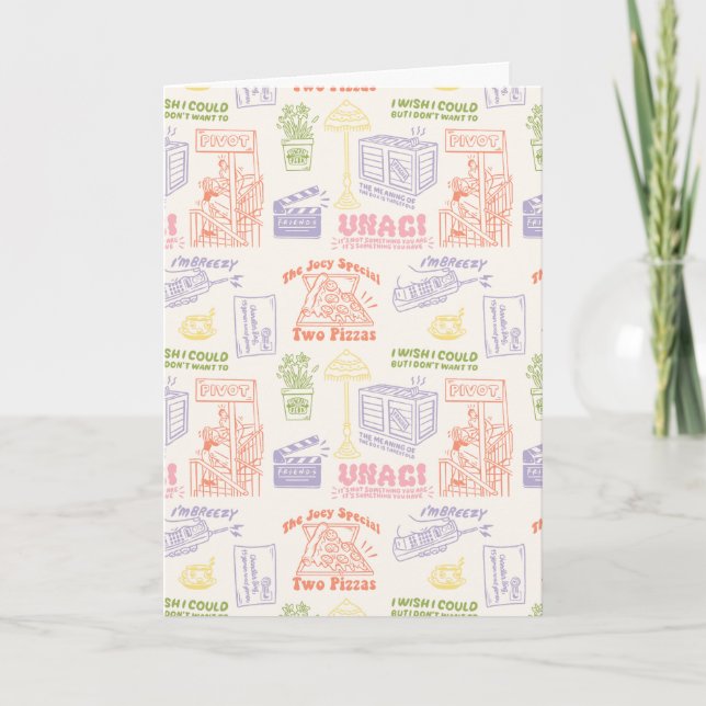 FRIENDS™ Colourful Quotes Pattern Card (Front)