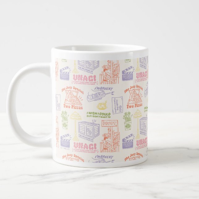 FRIENDS™ Colourful Quotes Pattern Large Coffee Mug (Left)
