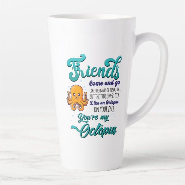 Friends Come and Go Like The Waves Of The Ocean Latte Mug (Right)