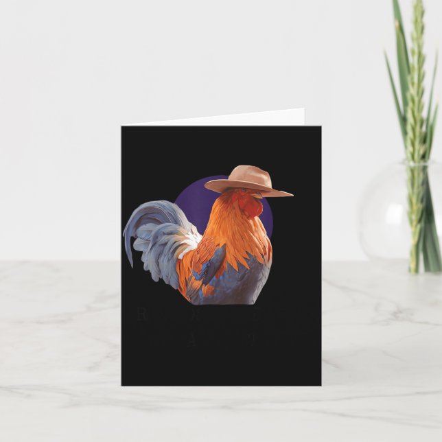 Friends Come And Go Scrappy Stays Funny Chicken Me Card (Front)