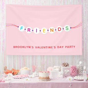 Friends cute friendship bracelet pink Valentine's Banner