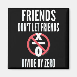 Friends Don't Let Friends Divide By Zero Magnet