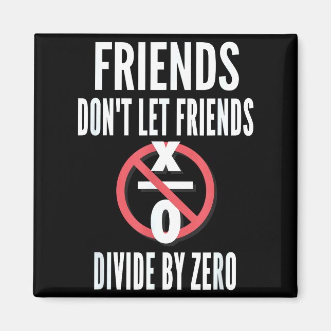 Friends Don't Let Friends Divide By Zero  Magnet (Front)