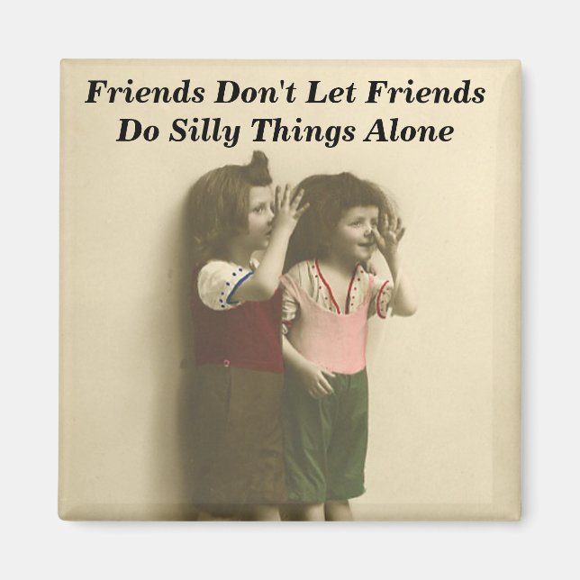 Friends Don't Let Friends Do Silly Things Alone Magnet (Front)