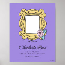 FRIENDS™ Floral Picture Frame | Baby Birth Stats