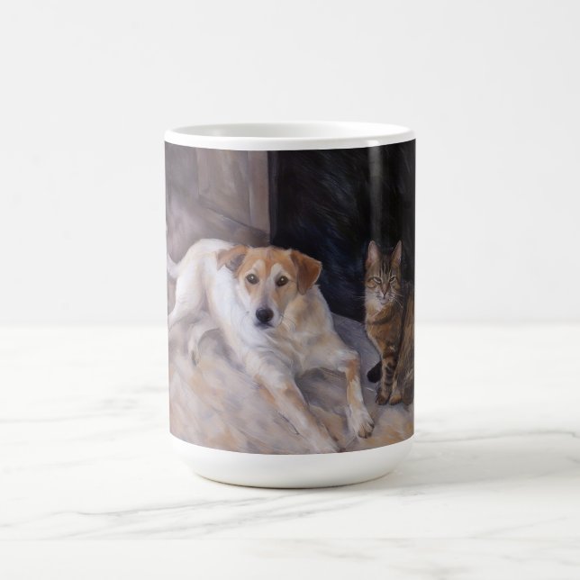 Friends For Life Dog And Cat Mug (Center)