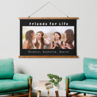 Friends for life photo names black white