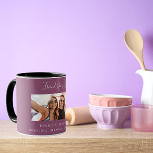 Friends for life photo names purple mug