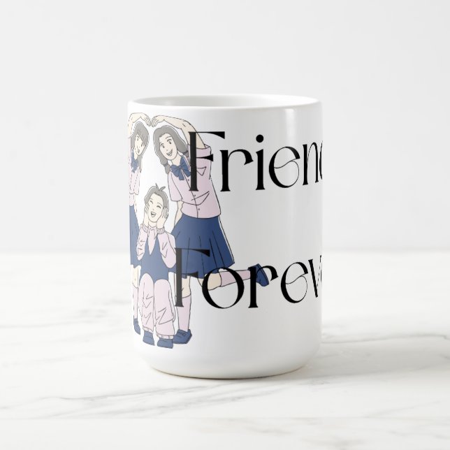'Friends Forever' Anime-Style Classic Mug (Center)