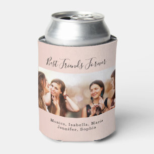 Friends forever BFF party rose gold photo Can Cooler
