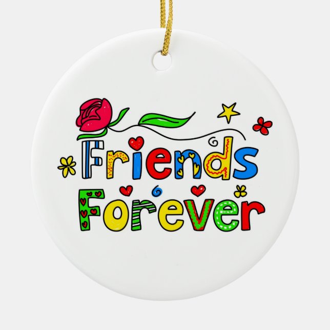 Friends Forever Ceramic Tree Decoration (Front)