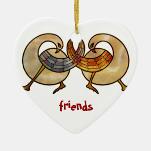 friends forever ceramic tree decoration