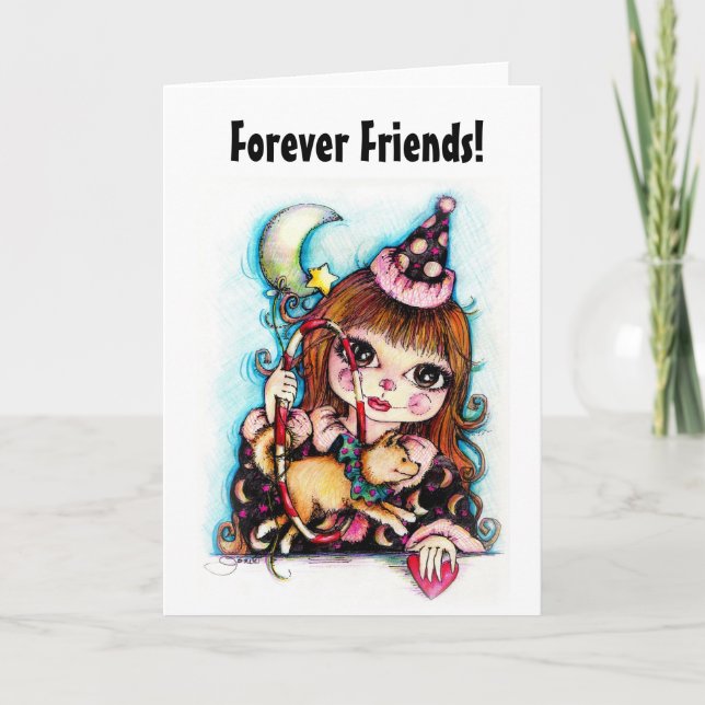 Friends Forever Circus Dog Card (Front)