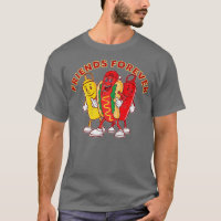 Friends Forever Hot Dog Ketchup Mustard Funny
