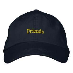 Friends Forever Men Women boy-girl Navy Cotton-Hat Embroidered Hat