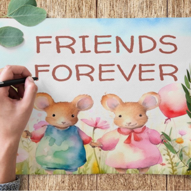 FRIENDS FOREVER MOUSE COUPLE VALENTINE'S CARD (Creator Uploaded)