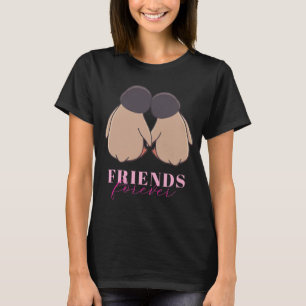 Friends Forever Penguin Womens T Shirt - Dark