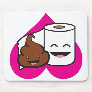 Friends Forever - Poop and Toilet Paper Roll Mouse Pad
