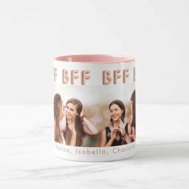 Friends forever rose gold BFF photo Mug (Center)