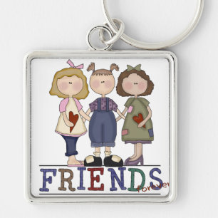 Friends Forever Silver Keychain
