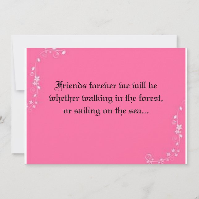 Friends forever wedding invitation (Front)
