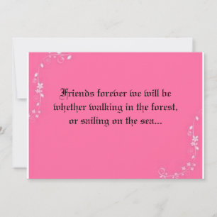 Friends forever wedding invitation