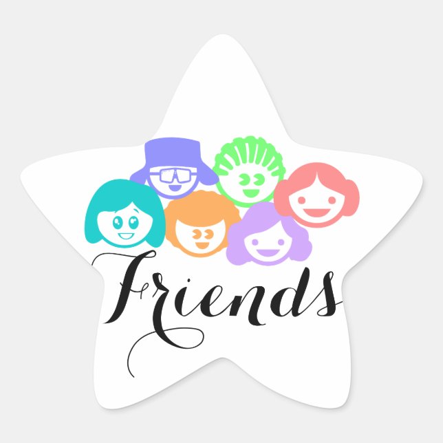 "Friends" Friendship, Pretty Stickers (Front)