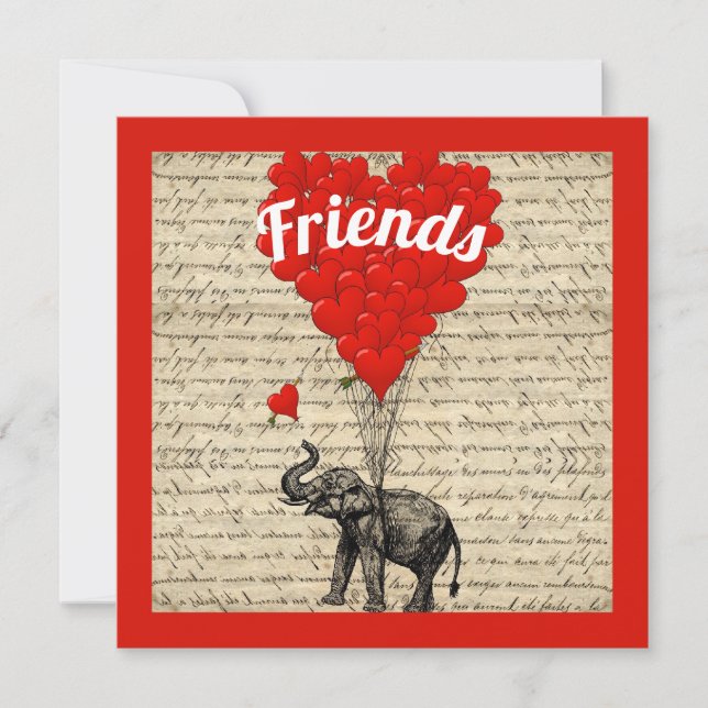 Friends fun romantic Valentines Card (Front)